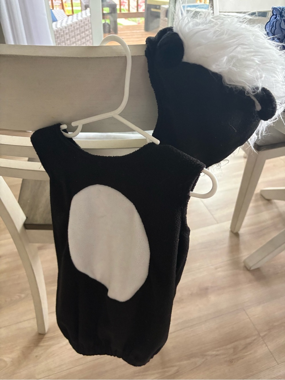Pottery Barn Kids Black and White Skunk Costume - Baby/Toddler Size 12-24M